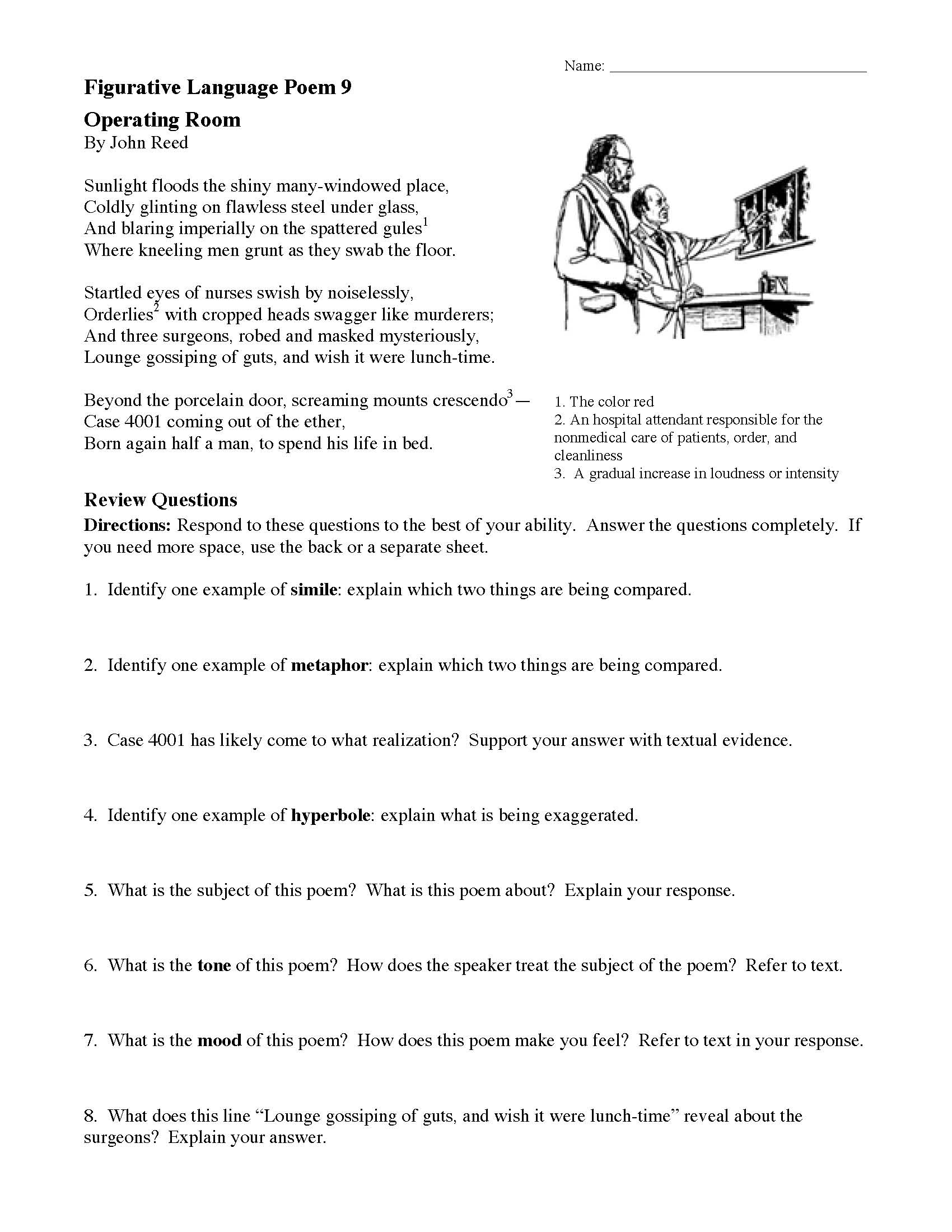 Figurative Language A Assignment Answers Figurative Language Review 