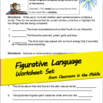 Figurative Language And Imagery Activity Sheets For Upper Elementary