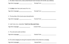 Figurative Language Exercise For 9