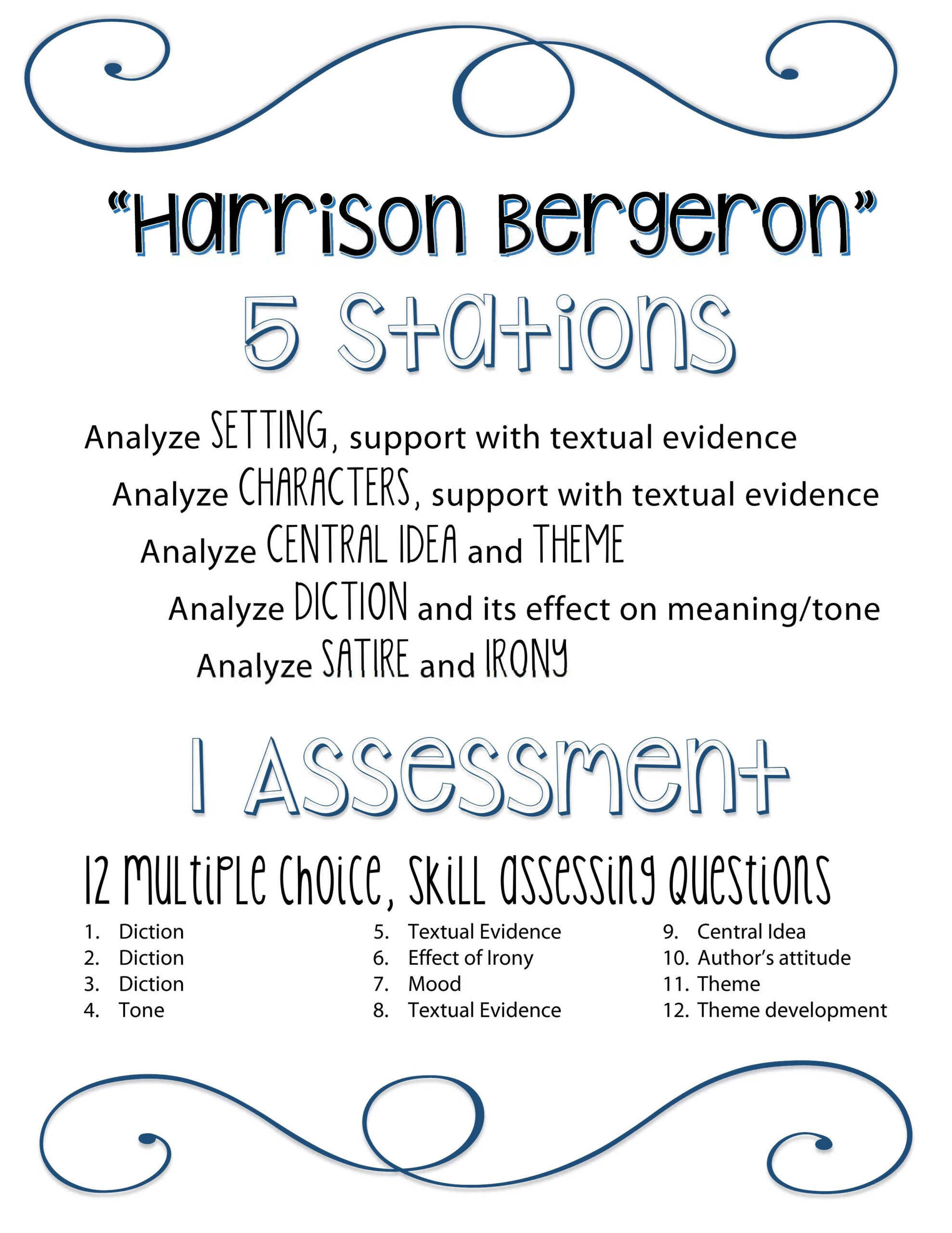 Figurative Language In Harrison Bergeron Worksheet Answer Key 