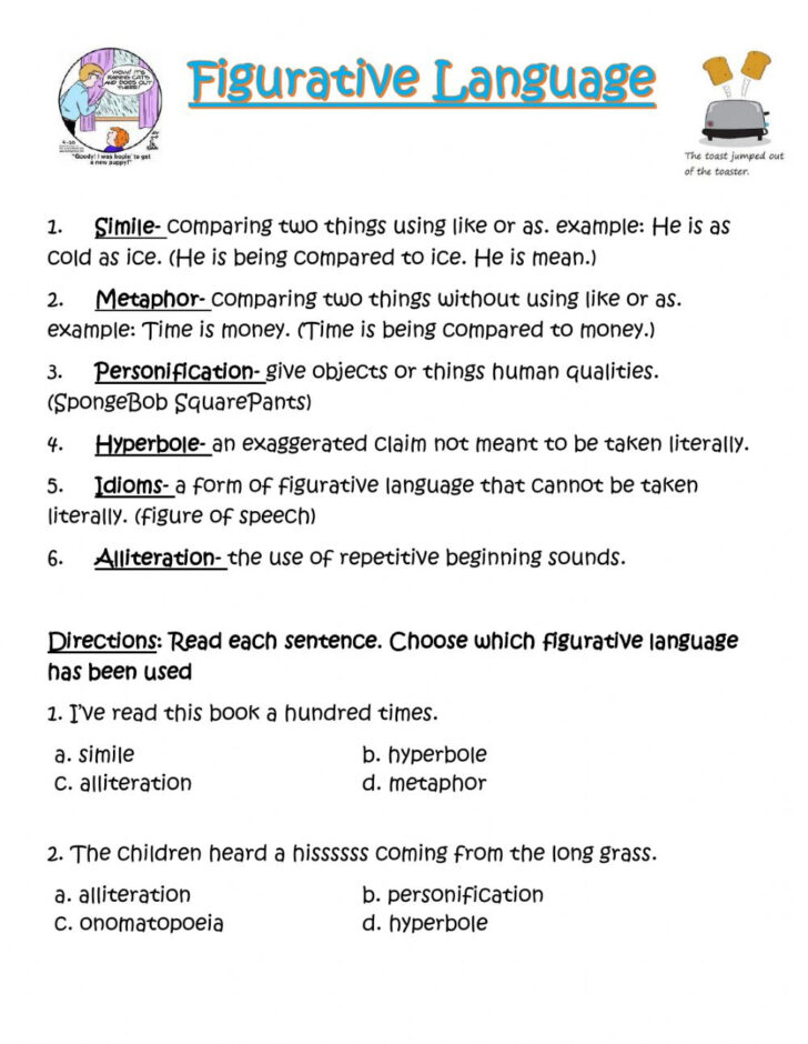 Figurative Language Worksheet 10