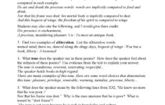 Figurative Language Poem 6 From X And XXI By Emily Dickinson Answers