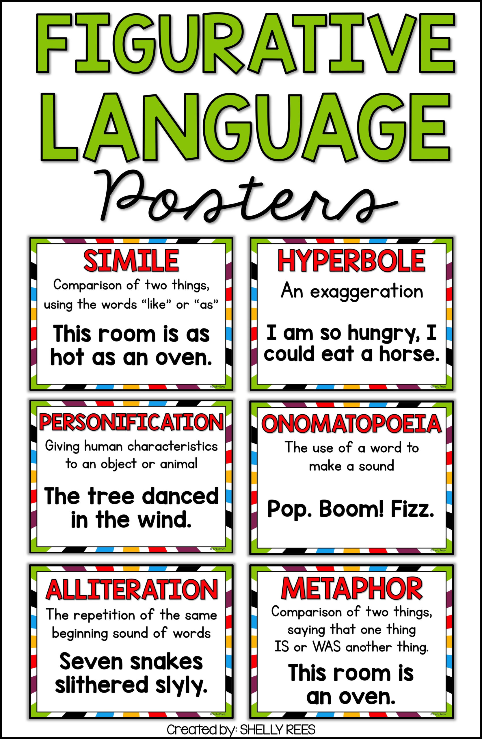 Figurative Language Posters And Activities For 3rd 4th 5th And 6th 