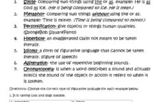 Figurative Language Review Interactive Worksheet