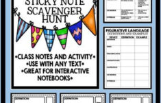 Figurative Language Sticky Note Scavenger Hunt Use With ANY Text