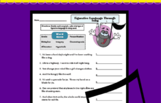 Figurative Language Through Song Worksheets Figurative Language