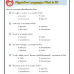 Figurative Language What Is It Worksheet