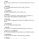 Figurative Language Worksheet 1 Answers