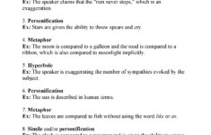 Figurative Language Worksheet 1 Reading Activity