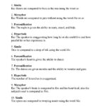 Figurative Language Worksheet 2 Answers