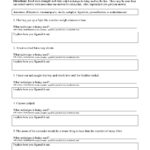 Figurative Language Worksheet 2 Answers Education Template