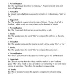 Figurative Language Worksheet 4 Answers