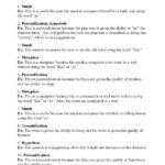 Figurative Language Worksheet 7 Answers