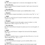 Figurative Language Worksheet 8 Answers