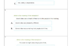 Figurative Language Worksheet For 4th