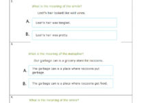 Figurative Language Worksheet For 4th