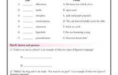 Figurative Language Worksheets 8th Grade