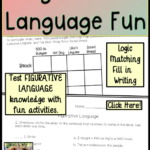 Figurative Language Worksheets And Activities Figurative Language