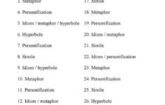 Figurative Language Worksheets High School This Is The Answer Key For