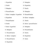 Figurative Language Worksheets High School This Is The Answer Key For