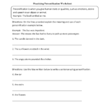 Figurative Language Worksheets Personification Worksheets Similes