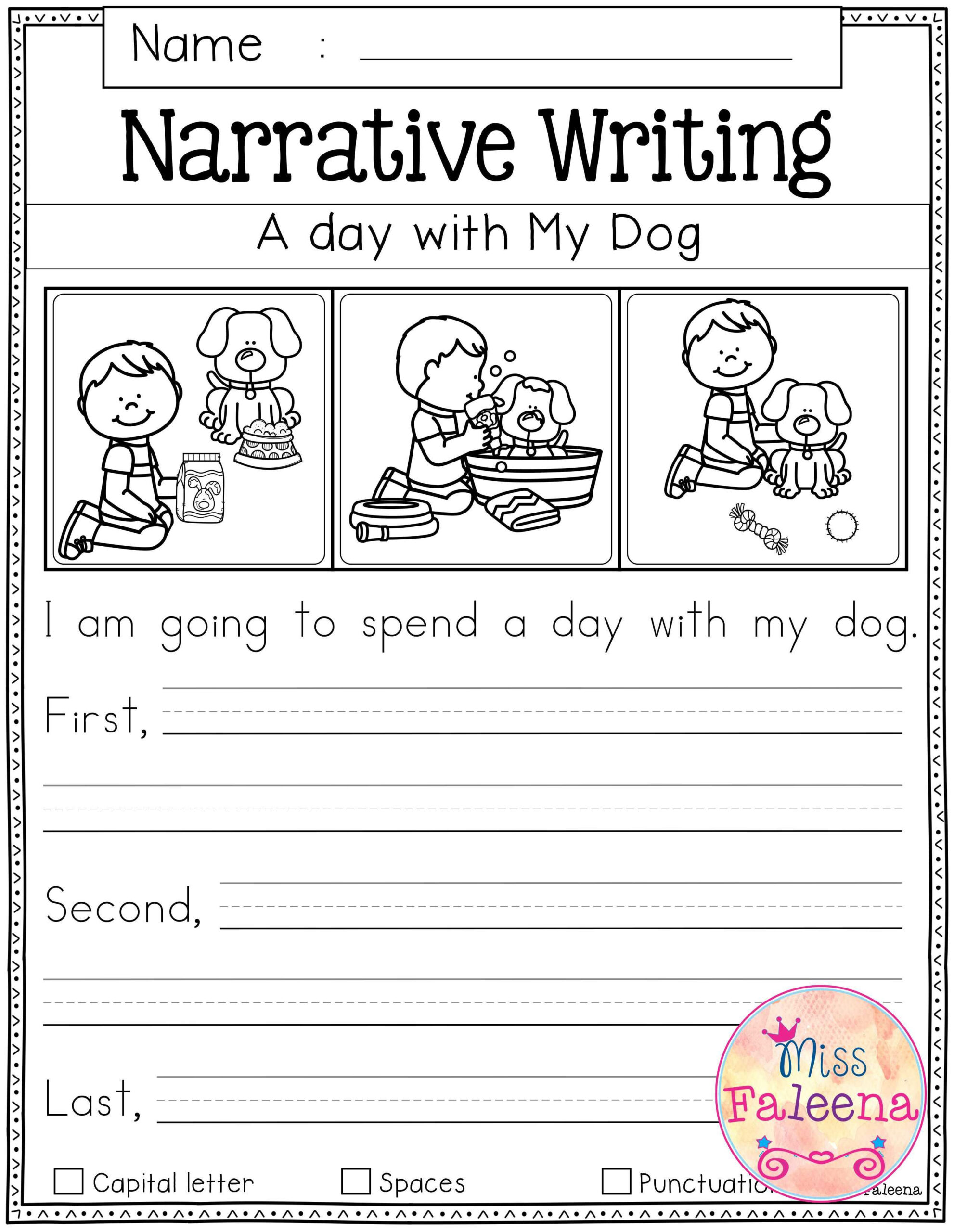 First Grade Writing Worksheets Free Printable Worksheet Template 