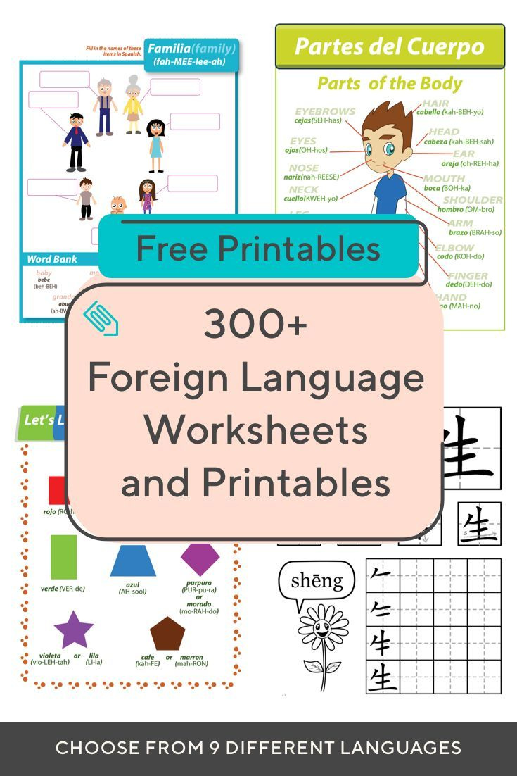 Foreign Language Worksheets Free Printables Learn Another Language 