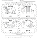 Four Seasons In Spanish Worksheet Free Printable Digital PDF