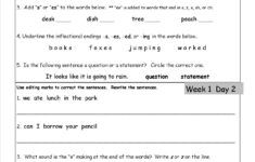 Free 2nd Grade Daily Language Worksheets