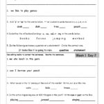 Free 2nd Grade Daily Language Worksheets