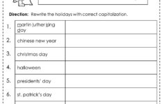 FREE Capitalization Worksheet Capitalization Worksheets Proper Nouns