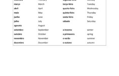 Free Portuguese Worksheets Online Printable Portuguese Language