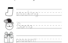 Free Preschool Christmas Writing Worksheet Christmas Worksheets