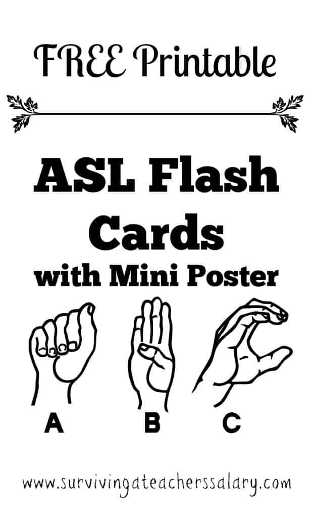Free Sign Language Flash Cards Printable