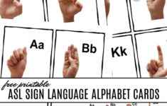 Free Printable ASL Sign Language Alphabet Cards Poster And Next
