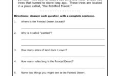 Free Printable English Comprehension Worksheets For Grade 4 Free