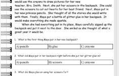 Free Printable English Comprehension Worksheets For Grade 4 Free