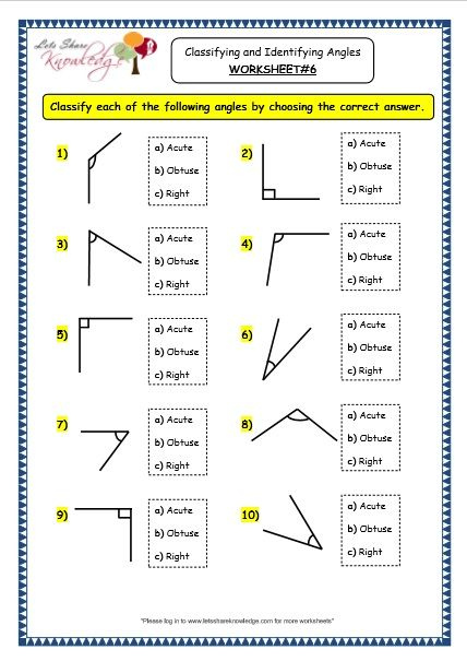 Free Printable Geometry Worksheets With Answer Key Learning How To Read