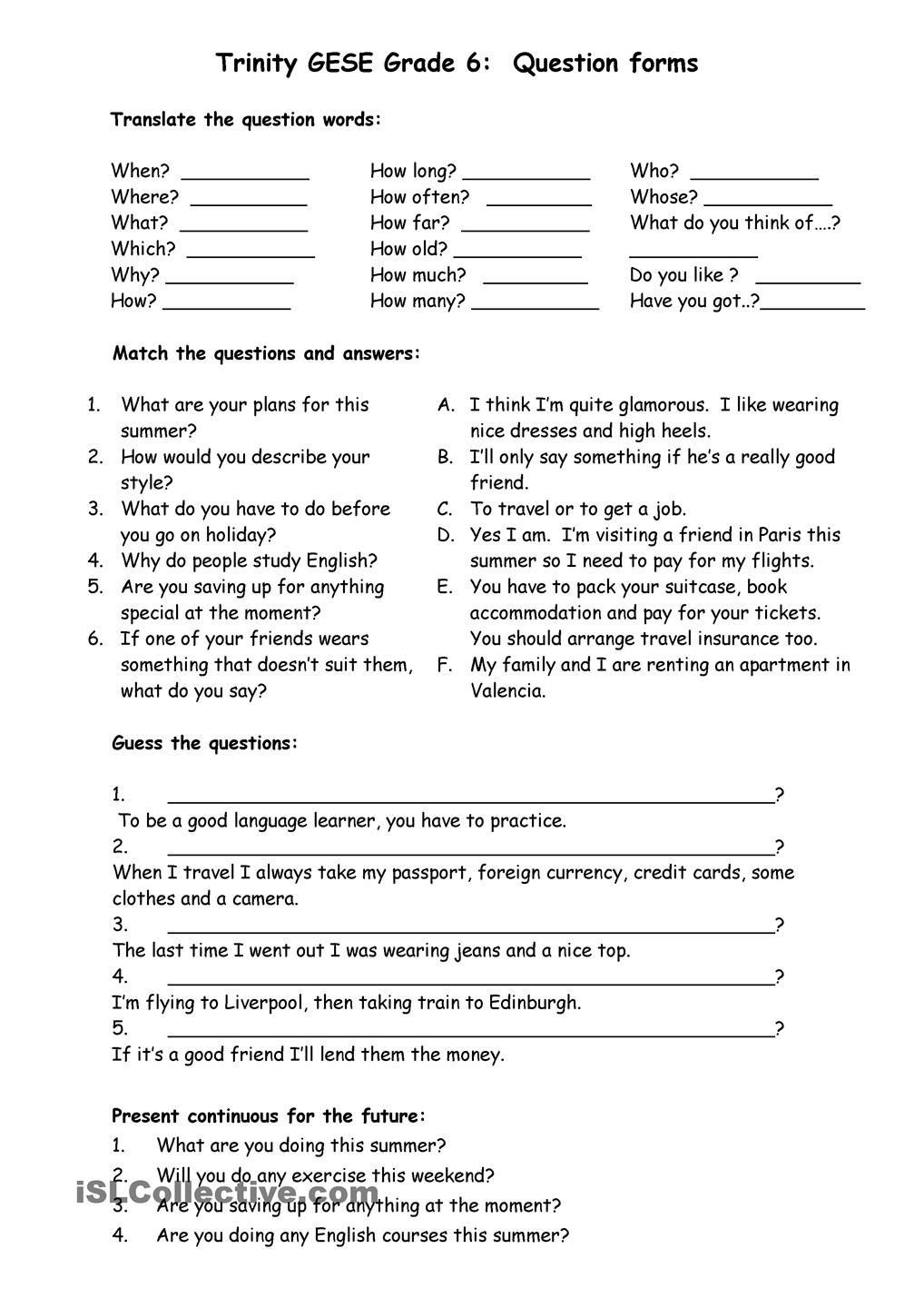 Grade 6 English Verb Worksheets