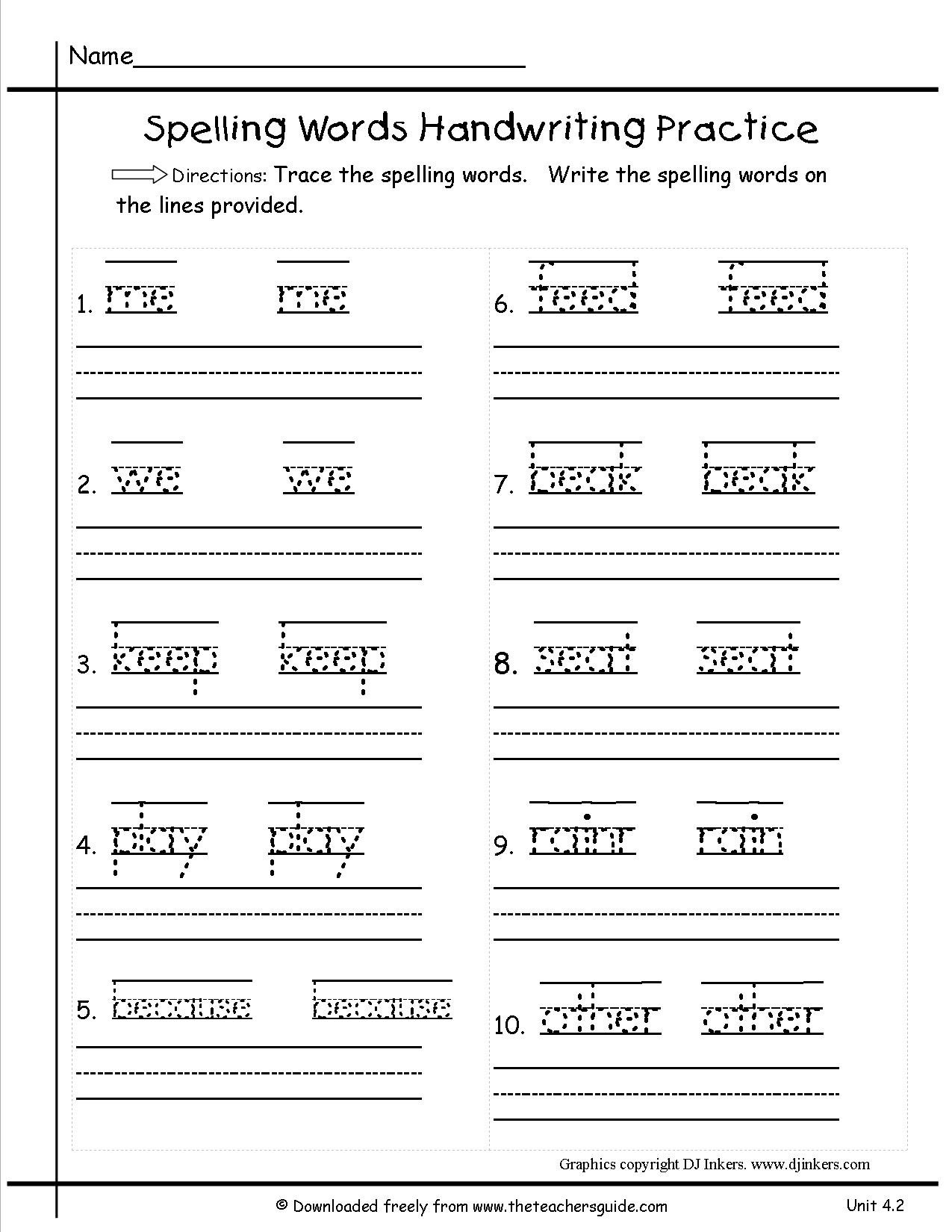 Free Printable Language Arts Worksheets For 1St Grade Free Printable