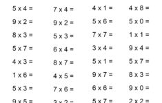 Free Printable Multiplication Worksheets For 4Th Grade Free Printable