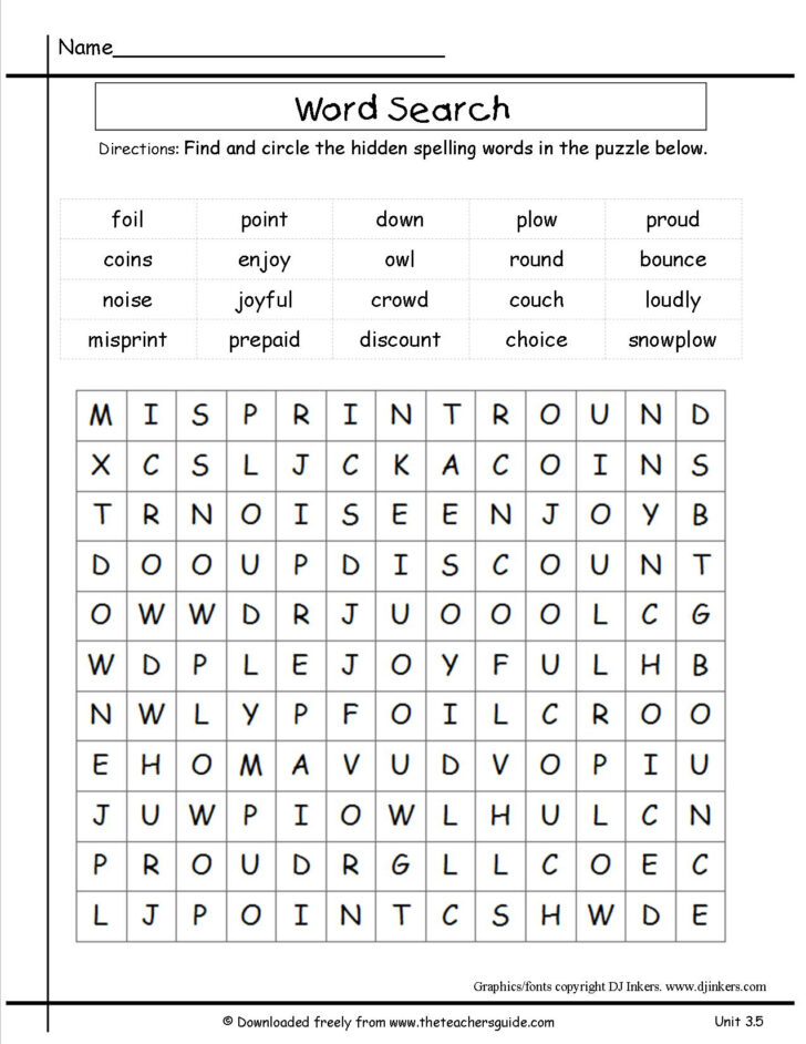 Language Worksheets For 3rd Grade Printable