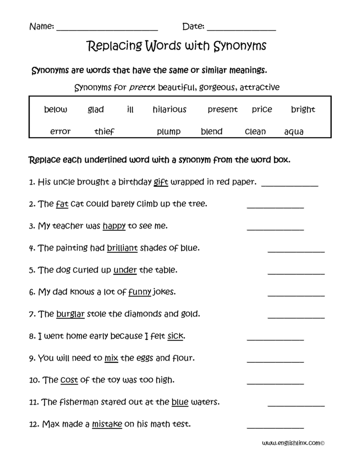 3rd Grade Language Worksheets Free
