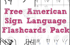 Freebie Friday ASL Flashcards Pack Just Another Mom Sign Language