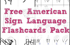 Freebie Friday ASL Flashcards Pack Just Another Mom Sign Language