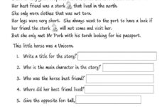 Grade 3 English HL Term 2 Week 6 Monday Worksheet