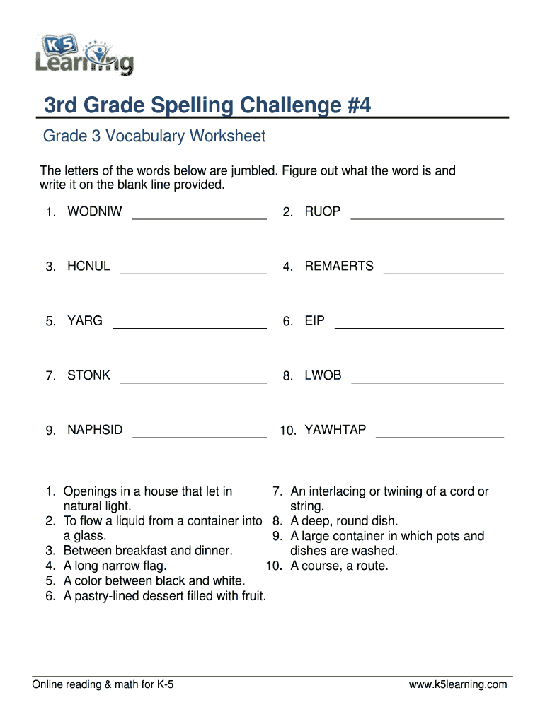 Grade 3 Vocabulary Worksheets Printable Printable Worksheets