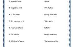 Grade 4 English Resources Printable Worksheets Topic Figurative