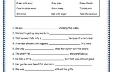 Grade 4 English Resources Printable Worksheets Topic Figurative
