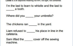 Grade 4 Lose Or Loose Vocabulary Worksheet Vocabulary Worksheets